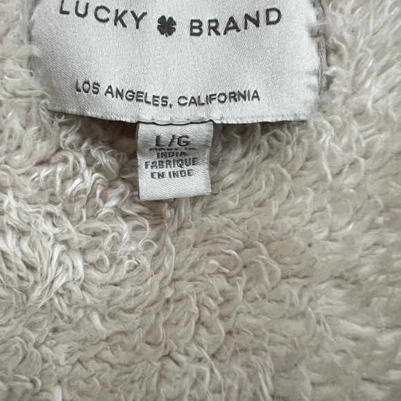 Lucky Brand Sherpa Lined Red and Blue Plaid Flannel - Picture 8 of 8